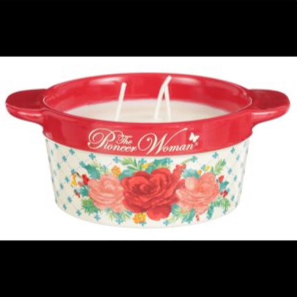 The Pioneer Woman 3-wick Ceramic Candle 8oz Peony Rose - Picture 2 of 4